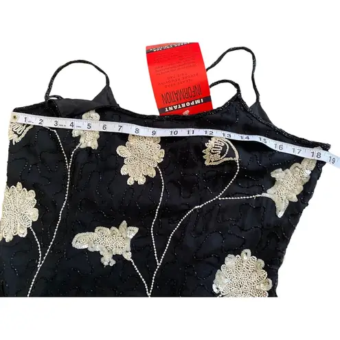 Styleworks Wicked 1990s Beaded Cocktail Dress with Jacket Sz 10 Black