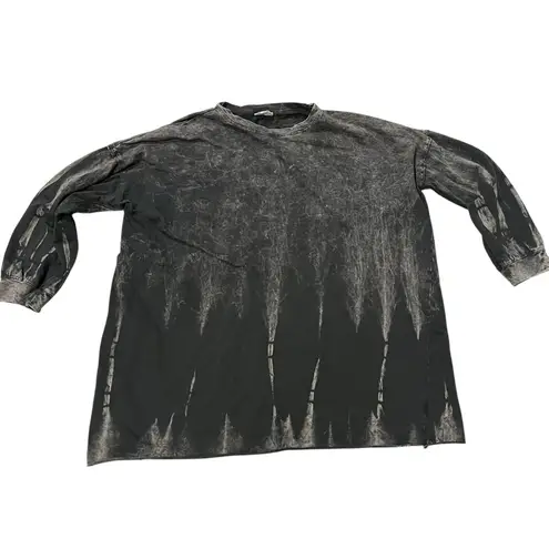 Fantastic Fawn Gray Mineral Wash Cotton Oversized Tunic length Crewneck Shirt