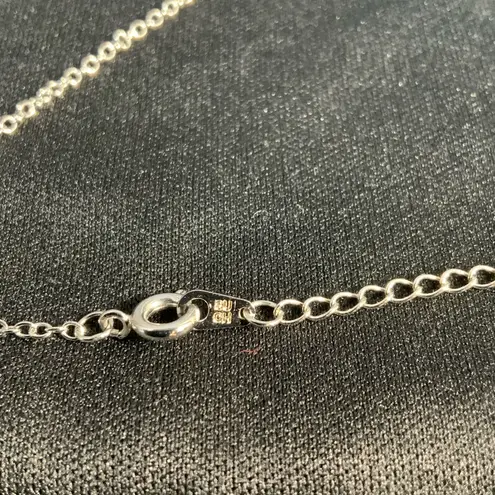 Tree of life pendant necklace marked SU CZ 18” Silver