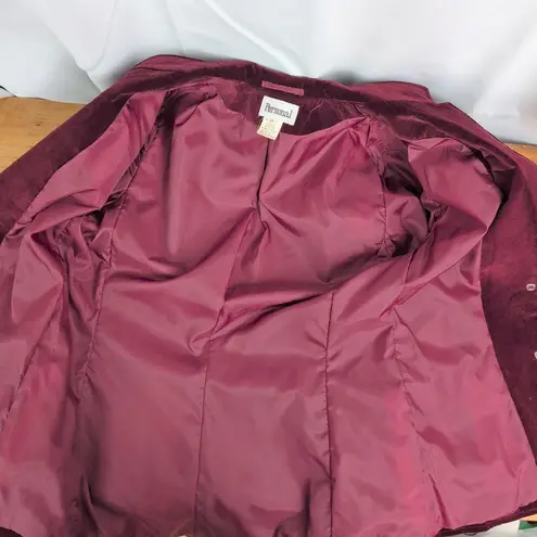 Vintage Ladies' Red Velvet Blazer Size M