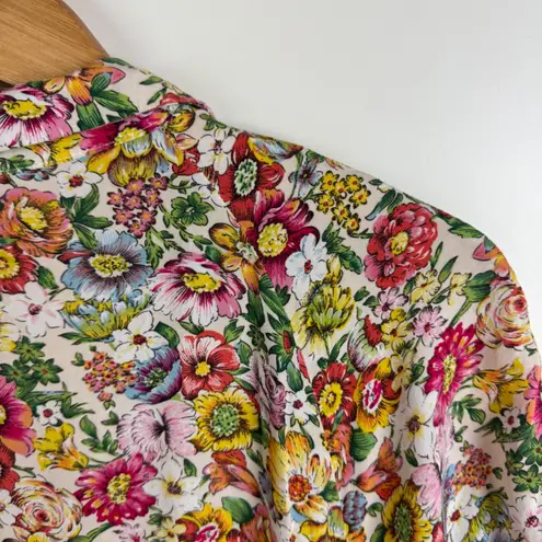 Natural Life Rebecca Floral Midi Dress Medium Multicolor Tiered Cottage Flowy