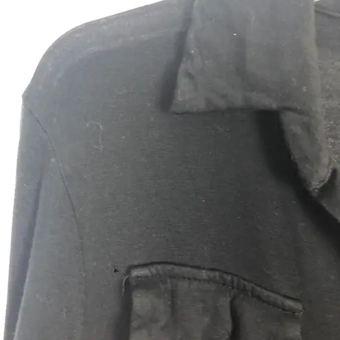 Saint Tropez West Button Down Black Top Size S