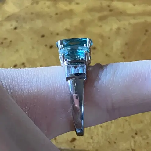 Teal Color Changing Fluorite Sterling Silver Ring Size 5