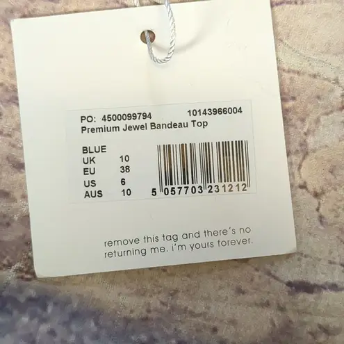 Missguided  Premium jewel bandeau top size 6