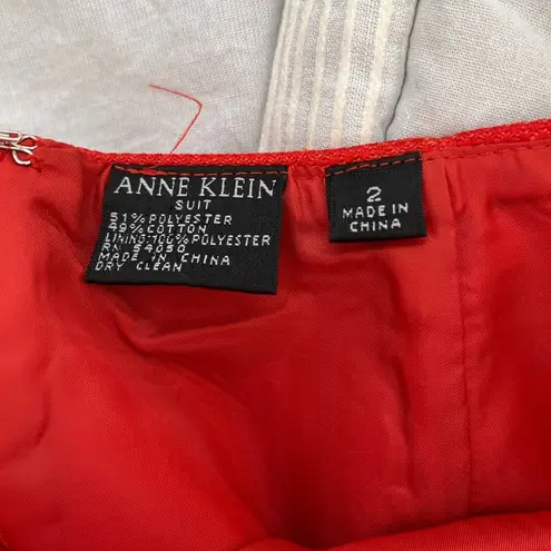 Anne Klein  Red Pencil Skirt Size 2