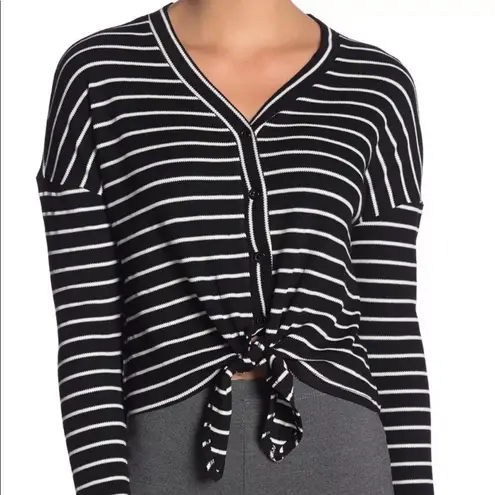 Good Luck Gem Top Striped Tie Front