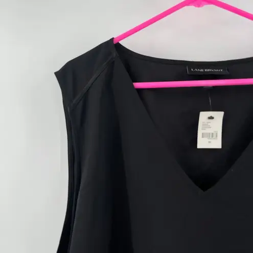 Lane Bryant  Tank Top Women's Size 28 Curvy Plus Black Business Casual Evening