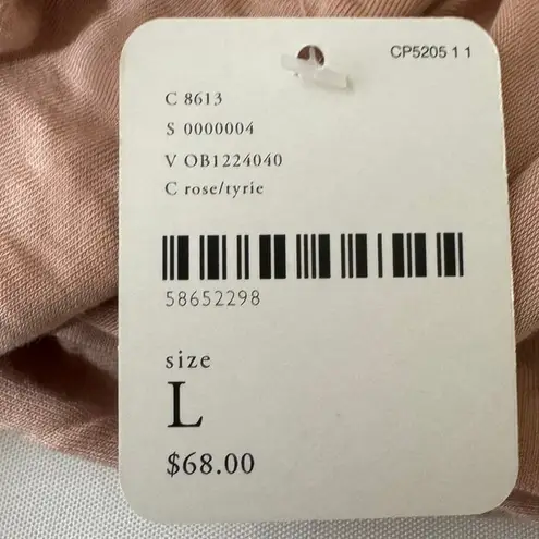 FP Movement Free People Beige Cowl Neck Long Sleeve Open Back Twist Crop Top NWT Tan Size L