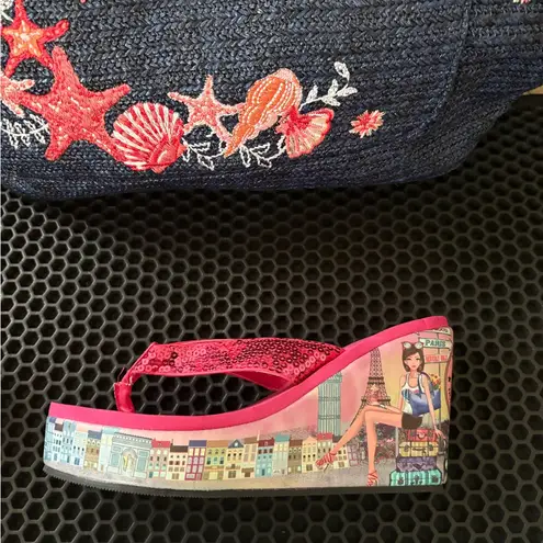 Nicole Lee Pink wedge Sandals