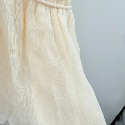 Shona joy Victoria Mini Dress Women’s Size 8 Cream Sleeveless Ruffle Hem Elegant