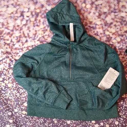 Lululemon  storm teal/silver scuba oversized half zipped hoodie spark size XS/S