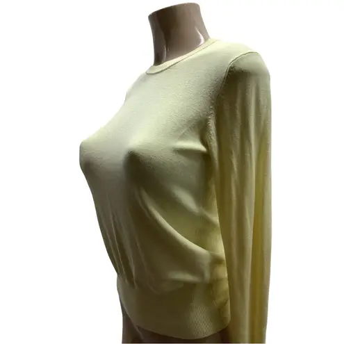 ZARA  Size Medium Yellow Sweater with Gold Button Accents. Preloved