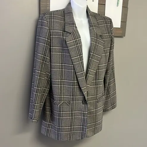 Alfred Dunner Women’s Wool Single Breasted Lined Blazer w/ Shoulder Pads