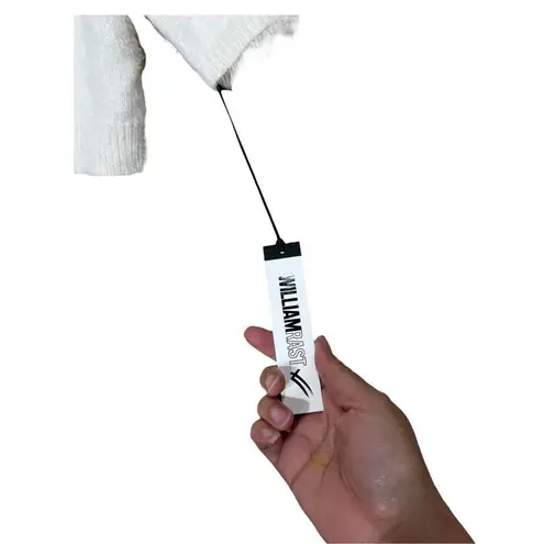 William Rast White Collared Crop Top Size M NWT