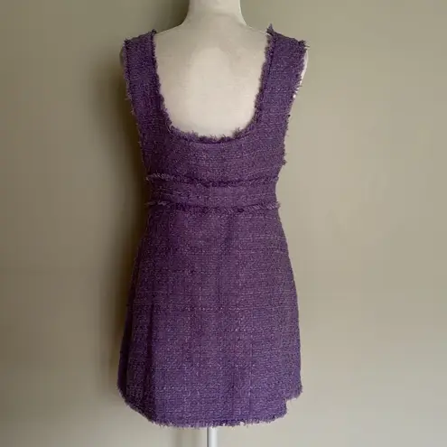 ZARA  Purple Tweed Jumper Mini Dress