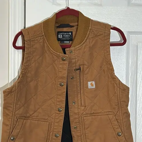 Carhartt  Women's Rugged Flex Relaxed Fit Canvas Insulated Rib Collar Vest size M