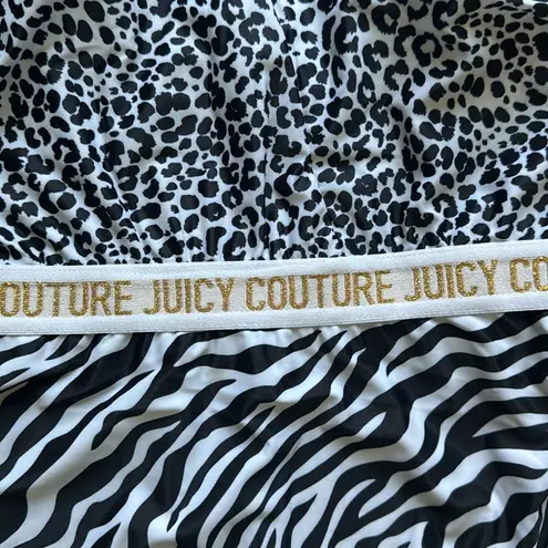 Juicy Couture  One Piece Deep V Bathing Suit Leopard & Zebra Print Medium