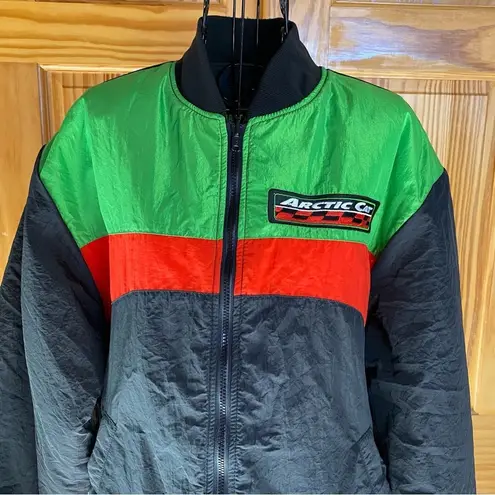 Vintage Arctic Cat Snowmobile Women's ZL Short Jacket Size Large Black