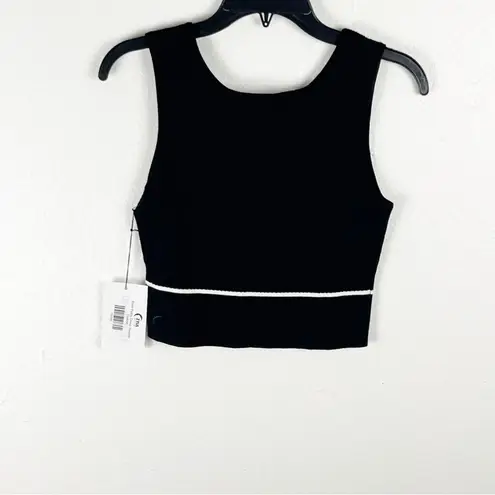 Zyia Active Black Piping Classy Rank Sweater, Size Medium