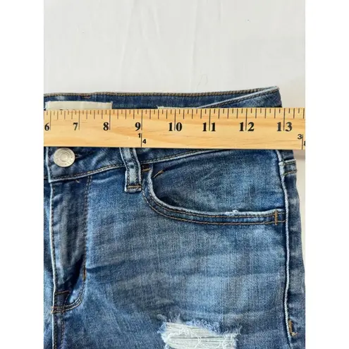 PacSun ‎ Super Stretch Shortie Distressed Blue Jean Shorts size 25