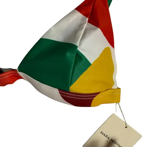 Mara Hoffman Astrid Multicolor UPF 50 Triangle Bikini Swimsuit Top Size Medium