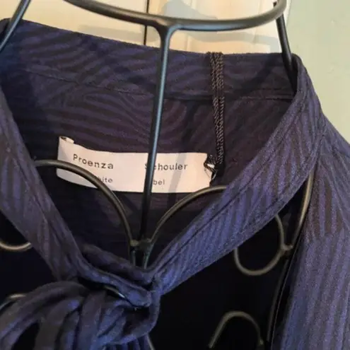 Proenza Schouler Printed Georgette Tie Front Top size 6