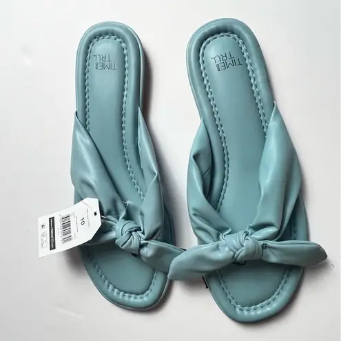 Time And Tru Womens Blue Now Sandals Sz 10