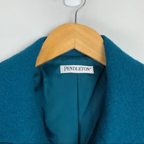 Pendleton Teal Blue Merino Wool Blazer Jacket