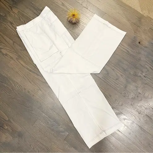 The Ragged Priest NWT White Cargo Pants Wide Leg Size Medium