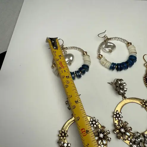 Dangle Drop, Hoop Mix Pierced Earrings Lot Of 3 Costume Jewelry