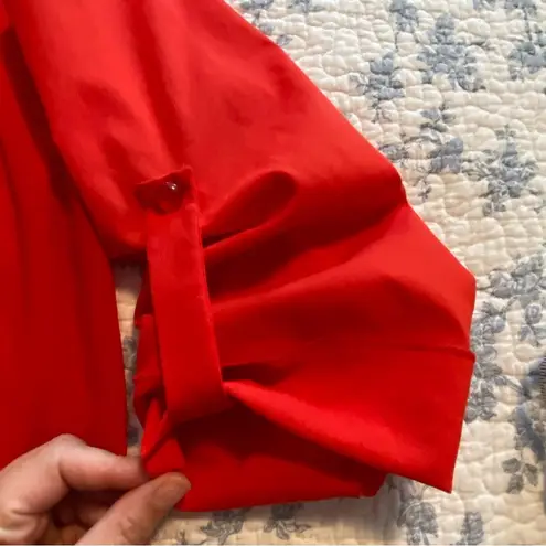 Bee Stitched Red Tunic Blouse Size Large