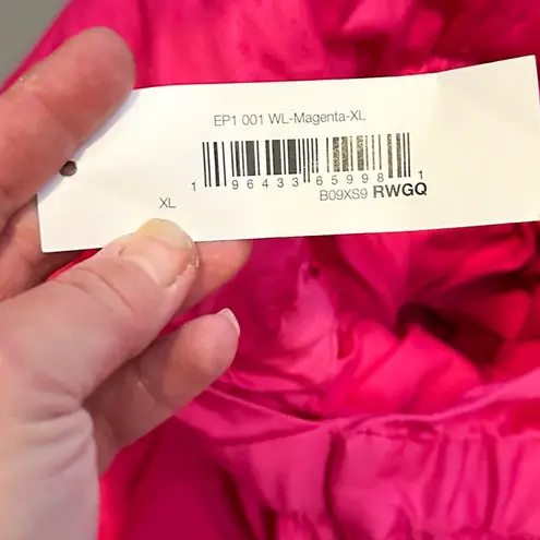 Hot Pink Ruffle Tiered Maxi Dress V Neck Tie Back Occasion Party Size XL