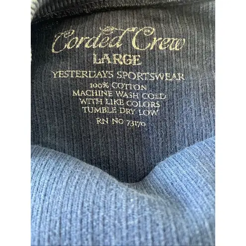 Corded Crew Slate Blue Chi Omega Corduroy