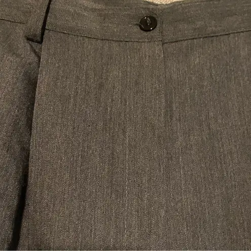 Sag Harbor VINTAGE Dark Gray Pleated Women's Slacks With Black Belt Size 16, 33”