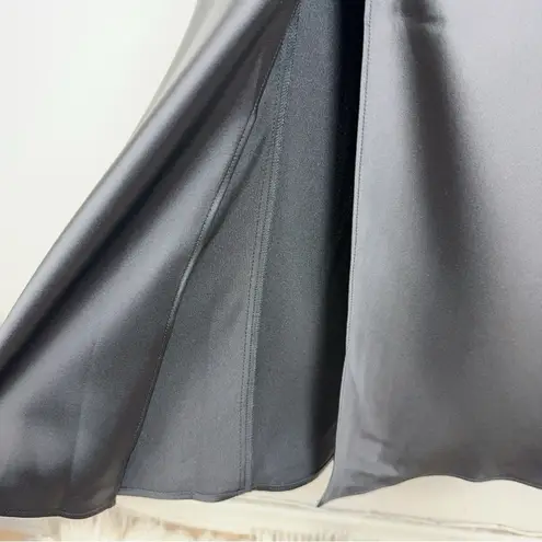 NWT J.ING Black Draped Collar Slip Midi Dress