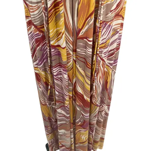 Rachel Pally Caftan Maxi Dress Kimono Sleeve Magnolia Print Size Medium