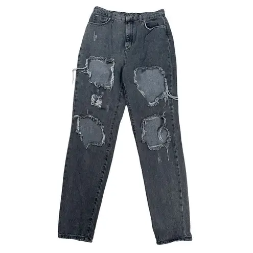 Urban Outfitters BDG  Mom Jeans High Rise Distressed Ripped Gray Women’s Size 28