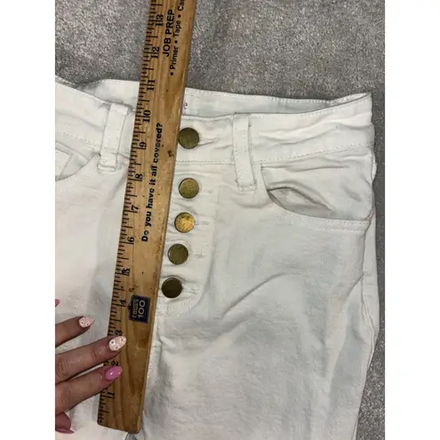 oraije paris white jeans cropped flare boot cut Size Small 25x24 White