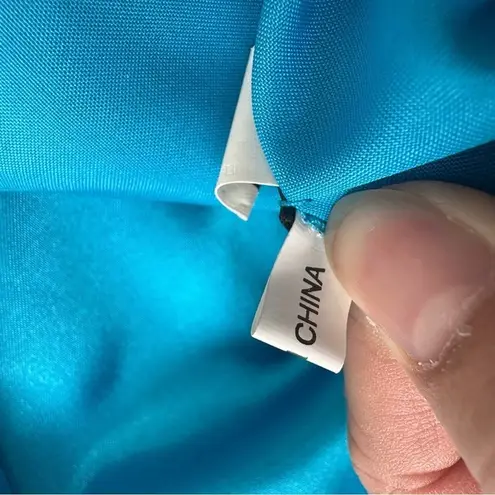 Teal Blue‎ Dress Size 8 Beaded Evening Party Cocktail Prom Bedazzled Rhinestone Blue