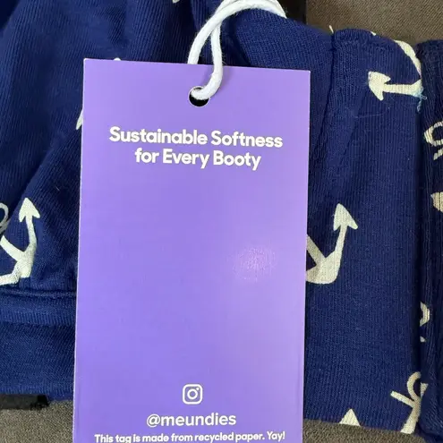 MeUndies UltraModal™ FeelFree Longline Bralette Anchors Away. Size S. Blue