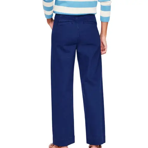 Boden USA Boden Primrose Patch Pocket Wide Leg Trousers Size 14 Navy Blue