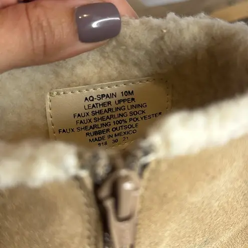 AQUA  Women's Spain suede leather studded Clog ankle Booties size 10 M thumbnail 10