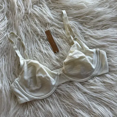 SKIMS Cotton Jersey T-shirt Bra Bone Size 34D