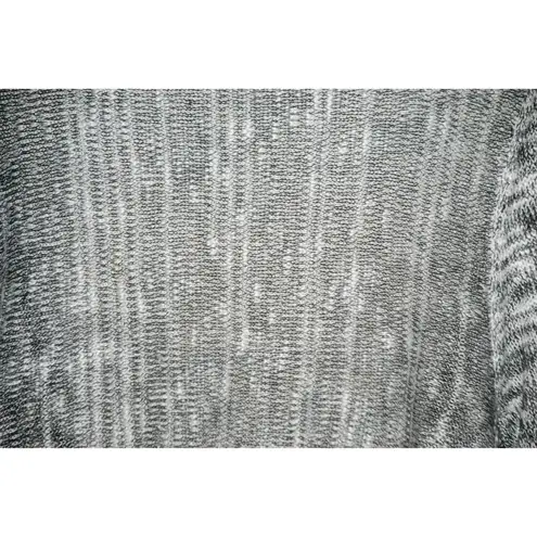 Energe World Wear Ladies Gray White Cardigan Sweater SZ L Open Front Lace LS Size L