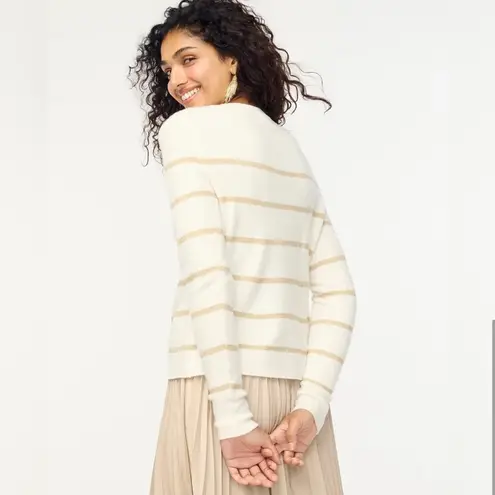 J.Crew  Shimmer Striped Crewneck Sweater