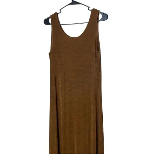 Coldwater Creek Vintage Brown Maxi Dress And Cardigan Set Size M