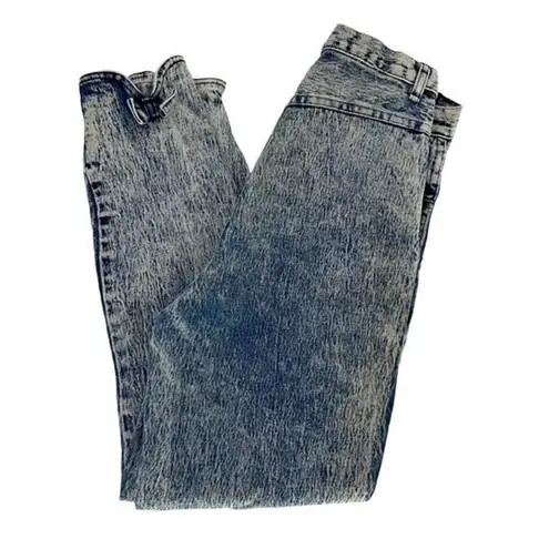 Vintage Pure Jeans Wear Womens High Rise Notched Hem Bow Acid Wash Jeans Blue Sz Size undefined