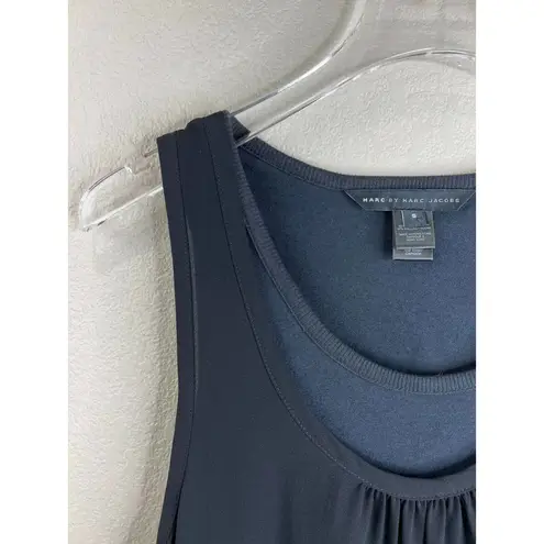 Marc by Marc Jacobs  Layered Sleeveless Top Size S Black Pleated Scoop Neck