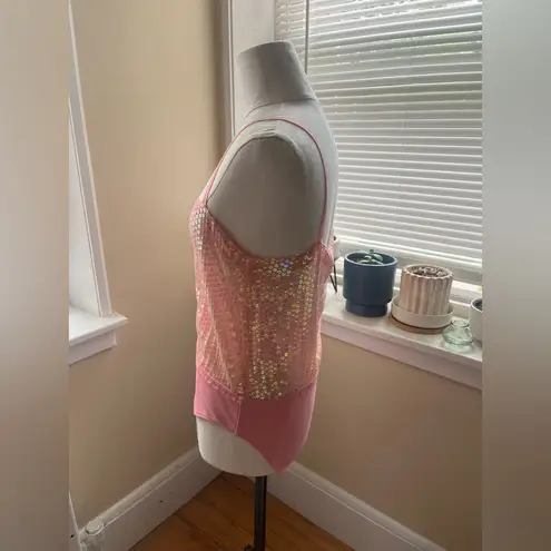 Vintage 90s escada by margaretha ley designer sequin pink bodysuit size 40