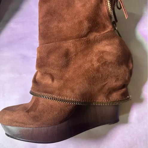 Not Rated  Brown Heeled Boots